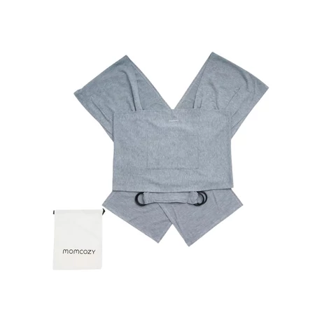 Momcozy Baby Wrap Babahordozó kendő szürke színben