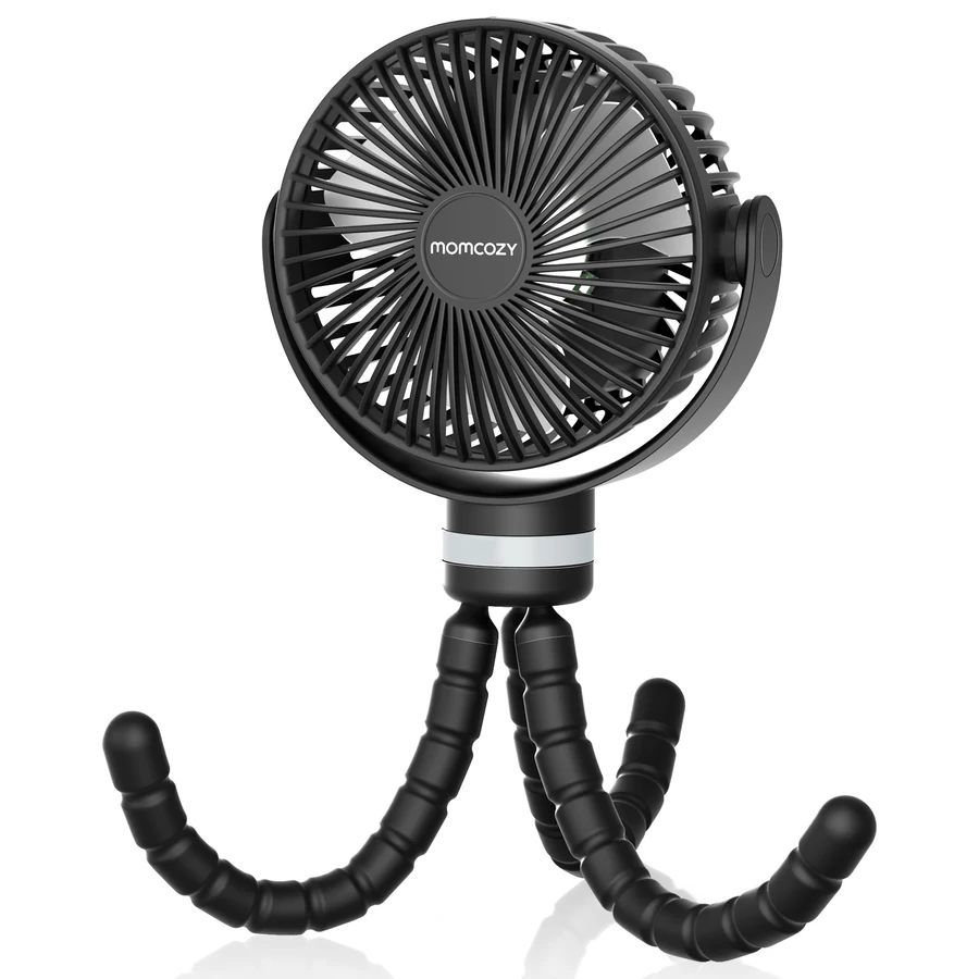 Momcozy Babakocsi ventilátor, fekete